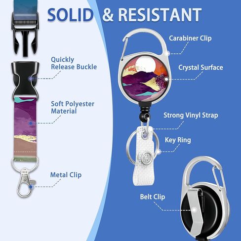 Space Galaxy Constellation Lanyards for ID Badges, Badge Holder with Breakaway Lanyard, Badge Lanyard with Retractable Badge Reel Clip, Women Teacher Doctor Office Employees in Saudi Arabia