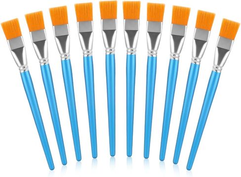 Paint Brushes for Acrylic Painting, 10 Pieces Acrylic Paint Brushes Small Paint Brush Craft Paint Brushes Artist Paint Brushes Wide Painting Brushes for DIY Crafts Watercolor Acrylic Painting, Blue in Saudi Arabia