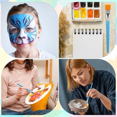 Paint Brushes for Acrylic Painting, 10 Pieces Acrylic Paint Brushes Small Paint Brush Craft Paint Brushes Artist Paint Brushes Wide Painting Brushes for DIY Crafts Watercolor Acrylic Painting, Blue in Saudi Arabia