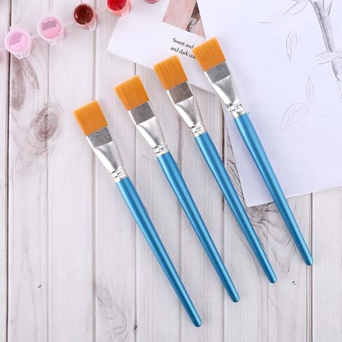 Paint Brushes for Acrylic Painting, 10 Pieces Acrylic Paint Brushes Small Paint Brush Craft Paint Brushes Artist Paint Brushes Wide Painting Brushes for DIY Crafts Watercolor Acrylic Painting, Blue in Saudi Arabia