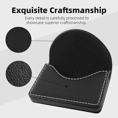Business Card Holder/Case with Premium PU Leather, ID/Credit Card Holder/Case for Men and Women - D-Black in Saudi Arabia