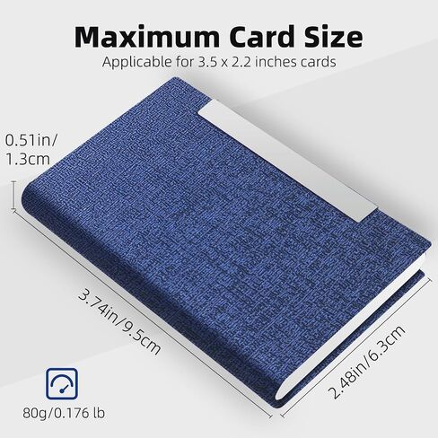 Business Card Holder/Case with Premium PU Leather, ID/Credit Card Holder/Case for Men and Women - D-Black in Saudi Arabia