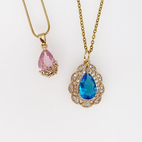 Teardrop Zirconia Crystal Gold Plated Alloy Waterdrop Charms for Jewelry Making Bracelet Necklace Earring Pendant Craft Supplies DIY Accessories in Kuwait