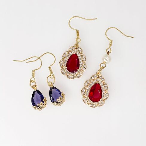 Teardrop Zirconia Crystal Gold Plated Alloy Waterdrop Charms for Jewelry Making Bracelet Necklace Earring Pendant Craft Supplies DIY Accessories in Kuwait