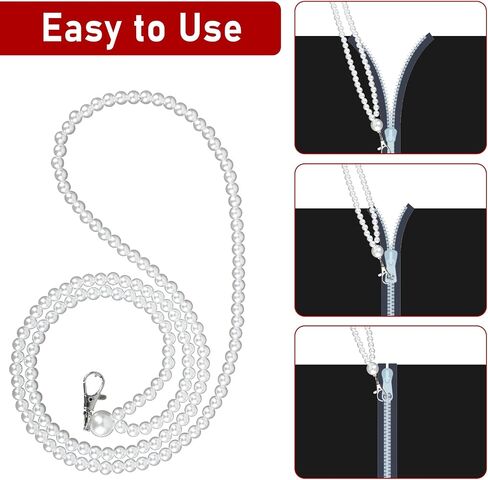 Molain Zipper Helper Dress Long Dress Zipper Pull Helper Zip Puller Aid Tool Assistant Design with Hook and Clip Dress Zipper Helper Zipper Extender for Clothing Coat Bag All Zipper Types(White) in Saudi Arabia