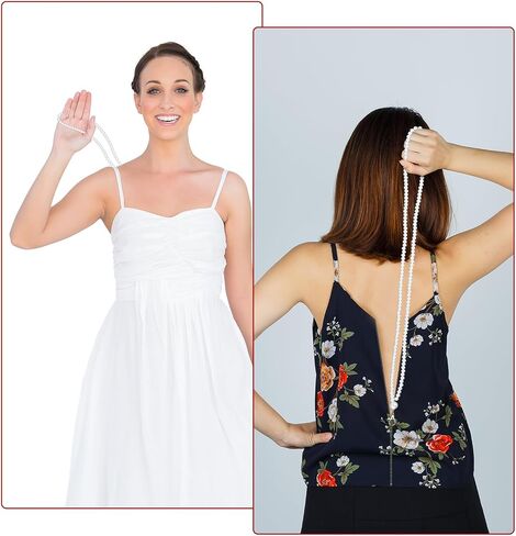 Molain Zipper Helper Dress Long Dress Zipper Pull Helper Zip Puller Aid Tool Assistant Design with Hook and Clip Dress Zipper Helper Zipper Extender for Clothing Coat Bag All Zipper Types(White) in Saudi Arabia