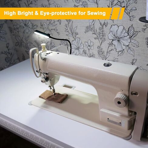 LED Sewing Machine Lamp 30 LEDs Light Working Lighting Flexible Bendable Tube Gooseneck Lamp with Magnetic Base for Sewing Machine Lights Housework Household Duties Chores Lathes Lamps in Saudi Arabia
