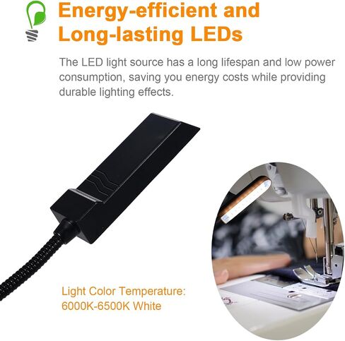 LED Sewing Machine Lamp 30 LEDs Light Working Lighting Flexible Bendable Tube Gooseneck Lamp with Magnetic Base for Sewing Machine Lights Housework Household Duties Chores Lathes Lamps in Saudi Arabia