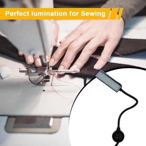 LED Sewing Machine Lamp 30 LEDs Light Working Lighting Flexible Bendable Tube Gooseneck Lamp with Magnetic Base for Sewing Machine Lights Housework Household Duties Chores Lathes Lamps in Saudi Arabia
