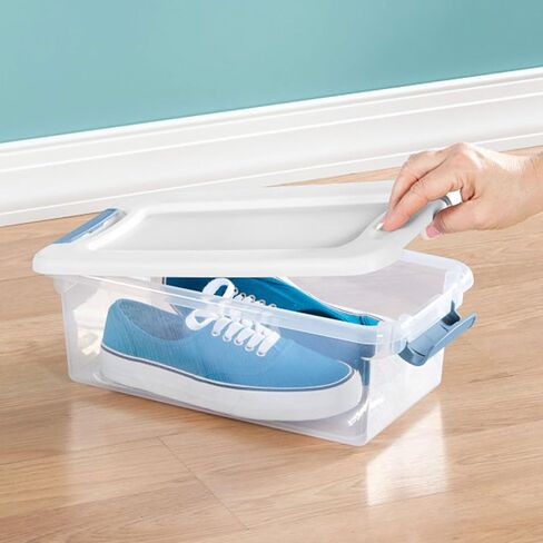 صندوق تخزين قابل للتكديس من ستيريلايت مكون من 36 قطعة مع غطاء، تصميم بلاستيكي شفاف، سعة 15 لترًا in Kuwait