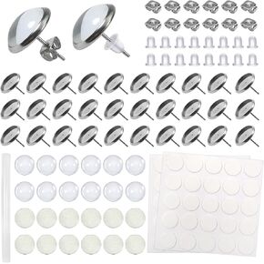 TOAOB 300pcs Sublimation Blanks Stud 12mm Stainless Steel Blank Set with Blanks Bezel Trays Sublimation Blanks Glass Cabochons Setting Earring Backs and Stickers for DIY Jewelry Findings