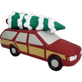 Multipet Station Wagon with Tree Latex Squeaking Dog Toy, 7.5 Inches