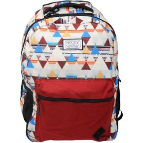 HOOEY "Recess 25 Liter School Hiking Backpack Rain Cover Hat Strap Laptop Sleeve Hydro Pockets (Serape/Burgundy)