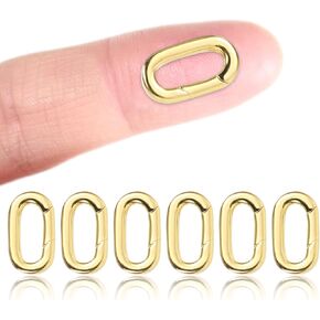 6pcs Necklace Clasps for Jewelry Making, Oval Necklace Shortener Clasp, Bracelet Clasps, Lobster Clasps, Pendant Clasp, Charm Clasp, Jewelry Clasp for Necklace Bracelet Making(Gold)