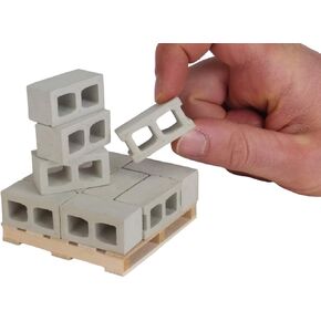 Acacia Grove Mini Cinder Blocks with Pallet, 1/12 Scale (12 Pack)