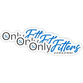 مجموعة 3 قطع من ملصق Only Fitters ملصق قبعة صلبة على شكل أنبوب ملصق مضحك ملصق قبعة صلبة مقاوم للماء مقطوع من الفينيل 3 بوصة ملصق لزجاجة المياه والكمبيوتر المحمول وملصق الكتب ملصق Kindle