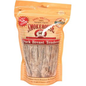 Smokehouse 100-Percent Natural Duck Breast Tenders Dog Treats, 8-Ounce