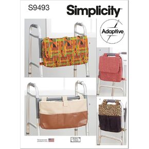 Simplicity Walker Bags Sewing Pattern Kit, Code S9493, One Size, Multicolor
