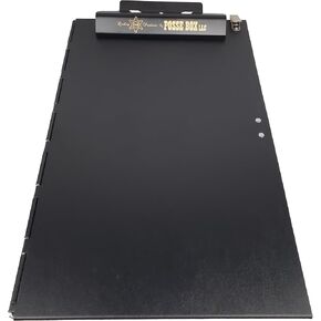 Posse Box - Side-Opening Single Compartment Clipboard PJ-32S-BV · Black Vinyl Aluminum · 14" x 9-1/8" x 1" · Storage Organizer