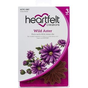 HEARTFELT CREATIONS CLING RUBBR STMP SET WILD ASTER