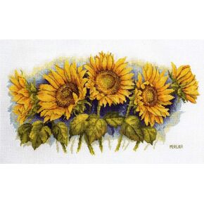 Merejka Counted Cross Stitch Kit Bright Sunflowers