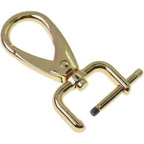 Bobeey 4pcs 51x27mm Swivel Snap Hooks Purses Clasps with Screw Bar for 3/4'' Width Webbing&Leather Strap,Easy to Replace Lobster Clasps,Jewelry Clasps,BBC31 (B,Light Gold)