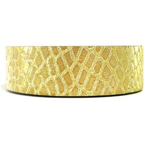 Wrapables Colorful Patterns Washi Masking Tape, Metallic Gold Snake Print