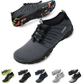 SIMARI Water Shoes Womens Mens Swim Beach Pool Aqua Sports Quick Dry Barefoot Diving Surf Walking 218 Black