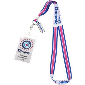 Lost Oceanic Airlines Lanyard with ID Card & Charm