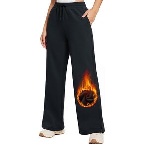BALEAF Womens Wide Leg Sweatpants Fleece Drawstring Sweat Pants with Pockets Athletic Track Fall Winter