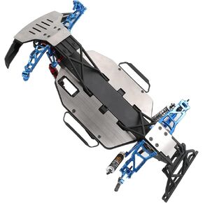 RC Chassis Armors Set for Traxxas Slash 2WD 1/10 RC Car, Stainless Steel Protection Skid Plate Anti-Collision Guard Accessories