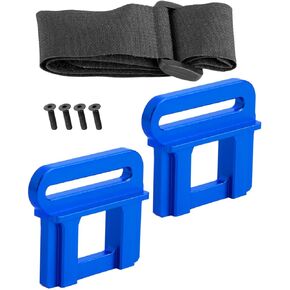 RC Tall Battery Holder Mount Hold Down Upgrades Part for 1/8 6S Maxx Slash / 4WD Sledge,Aluminium Battery Mounting Plate Tray Battery Holder Mount with Strap,Navy Blue