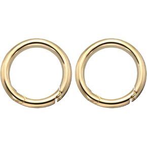 PATIKIL Snap O Rings, Brass Trigger Snap O-Rings Clip Keychain Opening Round Buckle for DIY Leather Crafts, Purses, Bags