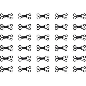 SOWAKA 30 Pairs Sewing Hooks and Eyes Closures Metal Small 1.7 cm Bra Hook for Clothing Fasteners Trousers Skirts Dress Pants Sewing Crafting DIY Project (Silver)