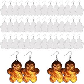 sublimation earring blanks MDF Halloween Decoration Accessories Double Sided Heat Transfer sublimation earrings sublimation jewelry blanks (people)