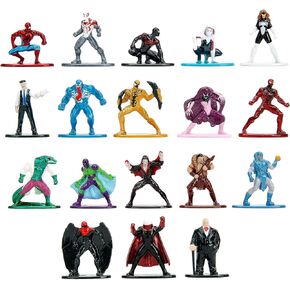 Jada Toys Marvel Spider-Man 18-Pack Series 9 Die-cast Figures, Toys for Kids and Adults