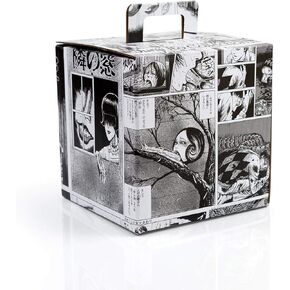 JUST FUNKY Junji Ito Collectors LookSee Box | عناصر الصندوق الغامض لهواة الجمع | مجموعة من ألعاب وإكسسوارات الأنمي | صندوق هدايا ممتع العبقري غريب الأطوار | 5 مقتنيات ألعاب تحت عنوان