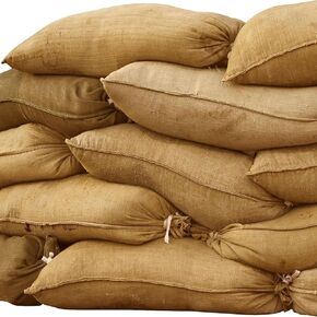 Agfabric Burlap Sand Bags with Tie Strings 20 Pack 14" x 26", Burlap Sacks for Flooding and Erosion Control, Store Bags, Set of 20