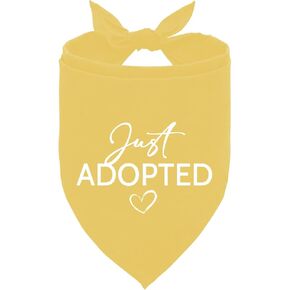 Adopt Me Bandanas for Dogs, Just Adopted Dog Bandana, Yellow Dog Bandana, Funny Cute Dog Bandana, Pet Dog Triangle Scarf, Gift for Dog Lover, Dog Bandana for Small Medium Large Dogs (F6)