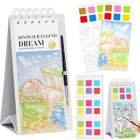 Riomhorry Water Coloring Books for Toddlers, Water Painting Easel Books with Brush for Kids Ages 2-4, 4-8, Watercolor Book to Toddler Painting Activities, Fantastic Space