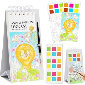 Riomhorry Water Coloring Books for Toddlers, Water Painting Easel Books with Brush for Kids Ages 2-4, 4-8, Watercolor Book to Toddler Painting Activities, Fantastic Space
