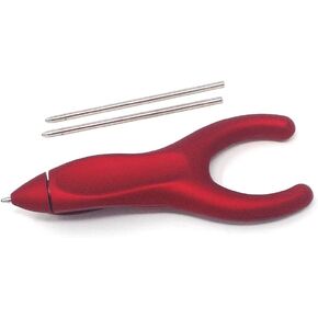 PenAgain Ergo-Sof Retractable Ballpoint Pen with 2 Refills Per Pen, Red, Black Ink