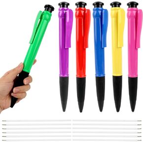 6 Pcs Giant Pens Jumbo Pen Extra Large Pens Huge Pen with 12 Refills for Students Cool Back to School Supplies Coworkers Birthday Parties Gifts, 6 Colors