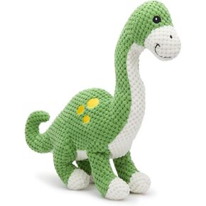 fabdog Floppies Plush Dog Toy - Cute & Durable Squeaky Dog Toys - Best Squeak Toy for Puppies and All Breeds | Ideal Pet Gift| Small Brontosaurus