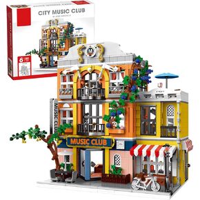 ENJBRICK Flowers City Jazz Club Building Sets for Adutls, Architecture House Building Kit for Boys and Girls 8-14 Years 1683 PCS