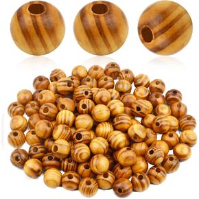 BronaGrand 200pcs 12mm Wood Round Bead Natural Wood Spacer Beads Wooden Beads for Jewelry Making DIY