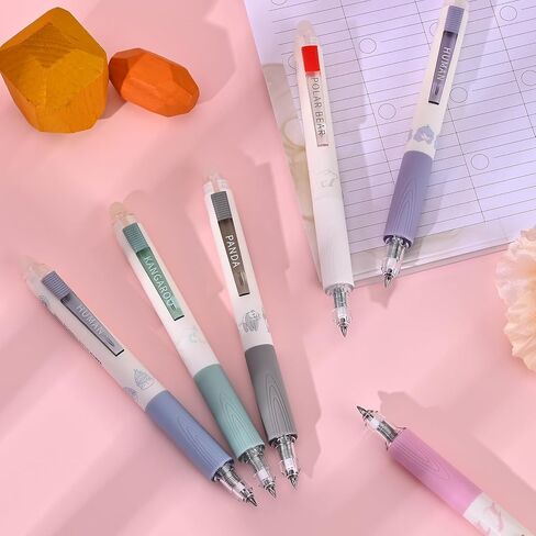 6 قطع من أقلام الجل القابلة للمسح القابلة للسحب من تيماري، تجعل الأخطاء تختفي، 4 قلم حبر جل أزرق و1 أسود و1 أحمر بدون تلطخ لرسم مخطط الكتابة واللوازم المدرسية in Kuwait