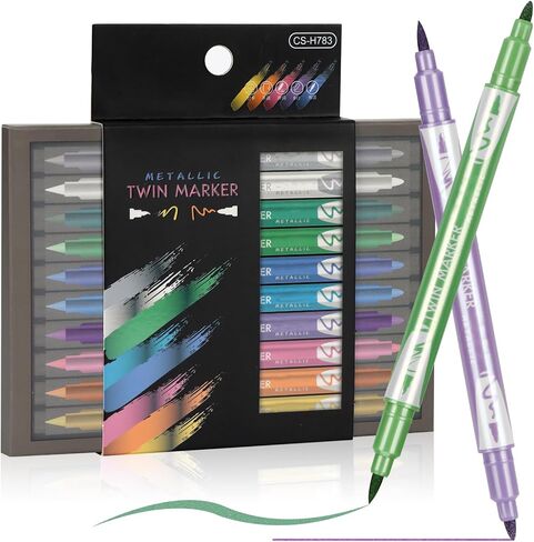 أقلام برأس من اللباد من EooUooIP، 10 قطع من أقلام الخط بألوان متنوعة وفرشاة قلم وفرشاة فنية وعلامة مائية ومجموعة أقلام يومية للحروف والخط in Kuwait