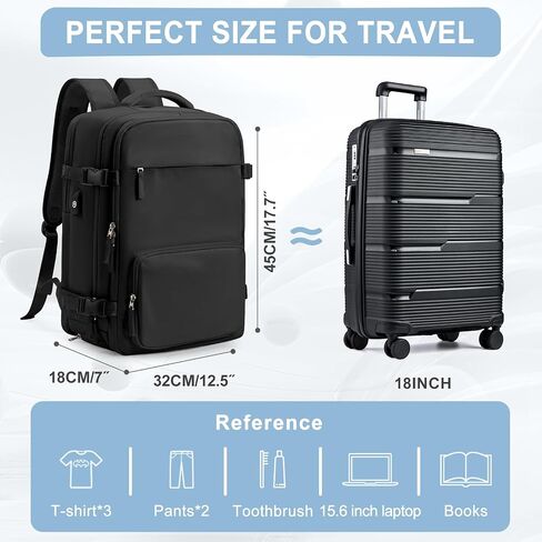 Large Travel Backpack for Women Men, Waterproof Carry on Backpack for Flight Approved, Mochila de Viaje Personal Item Luggage Backpack, Bulto de Viaje Tiktok Backpack in Saudi Arabia