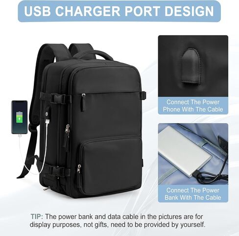 Large Travel Backpack for Women Men, Waterproof Carry on Backpack for Flight Approved, Mochila de Viaje Personal Item Luggage Backpack, Bulto de Viaje Tiktok Backpack in Saudi Arabia